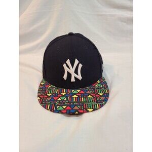 New Era 59Fifty New York Yankees Baseball Cap Hat Size 7 5/8 Colorful